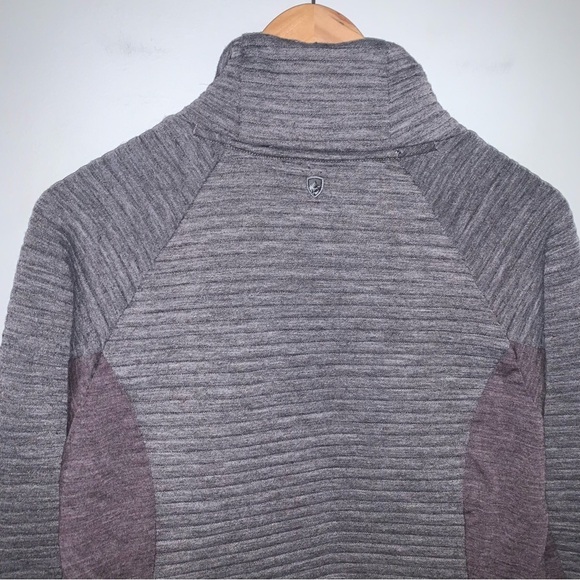 Kuhl‎ Sweater Women's Size Small Purple Grey "Verena" Pullover Wool Jersey Blend - Picture 10 of 13